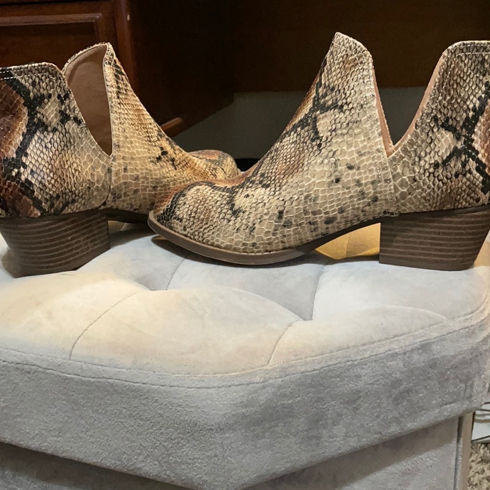 snake print boots